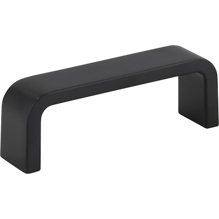 Elements 3" Center-to-Center Matte Black Square Asher Cabinet Pull 193-3MB